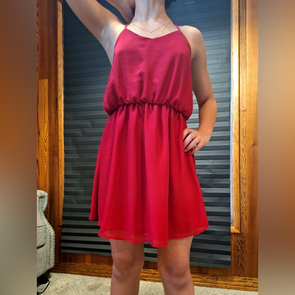 Mini red dress